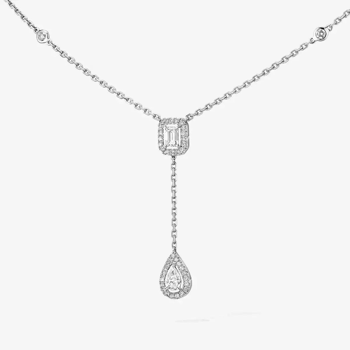 [moco jewelrys]Gold Diamond Tie Necklace