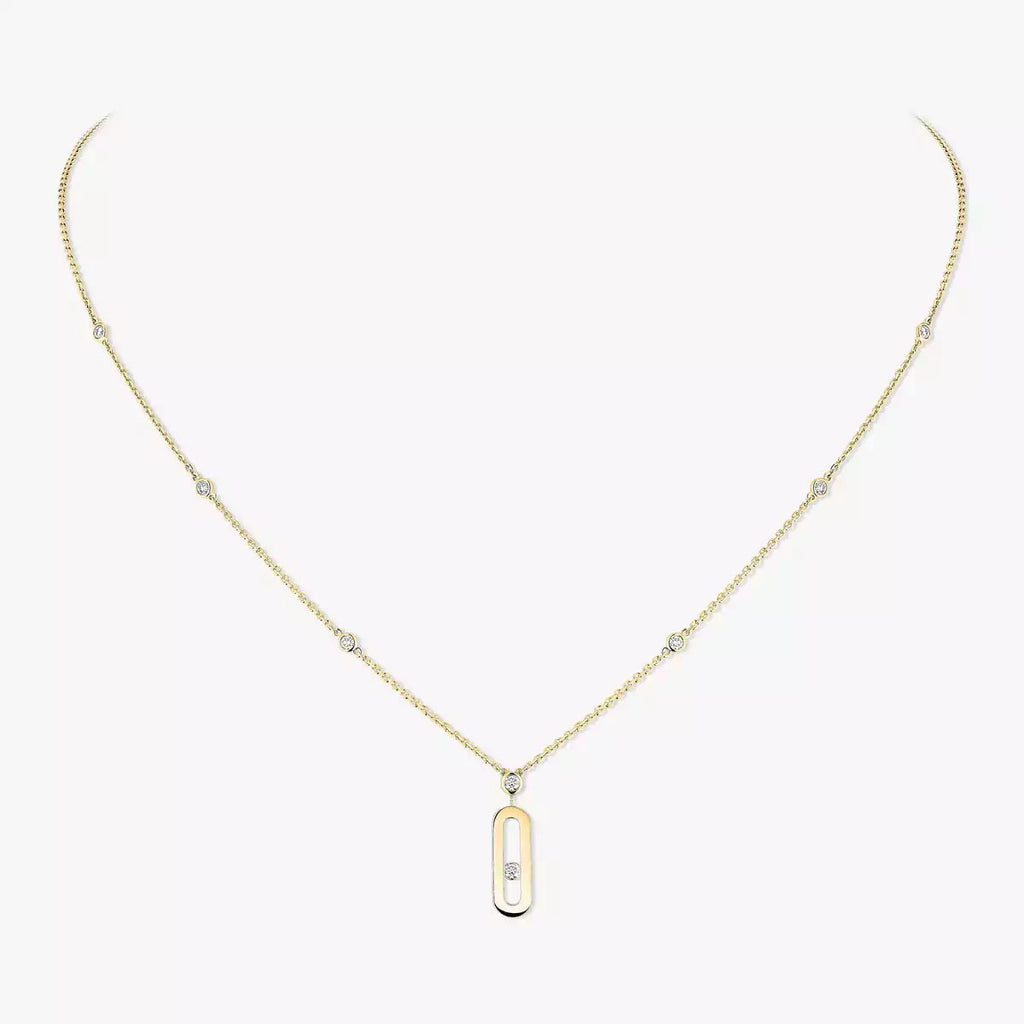 [Loco jewelrys] Move Uno Gold Diamond Long Necklace