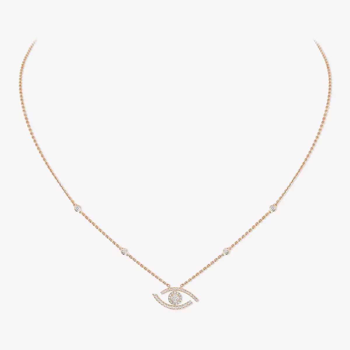[moco jewelrys]Pave_ Diamond Necklace Lucky Eye