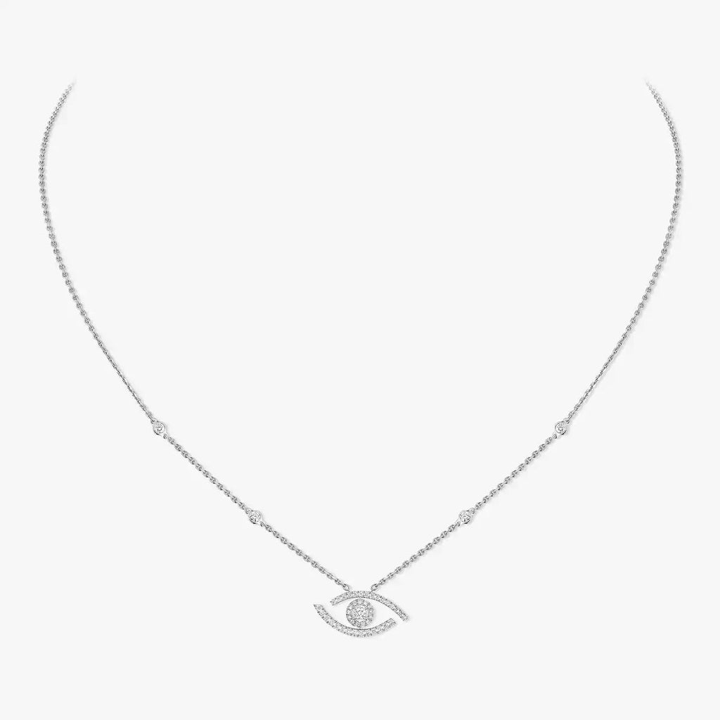 [Loco jewelrys]Pave_ Diamond Necklace Lucky Eye