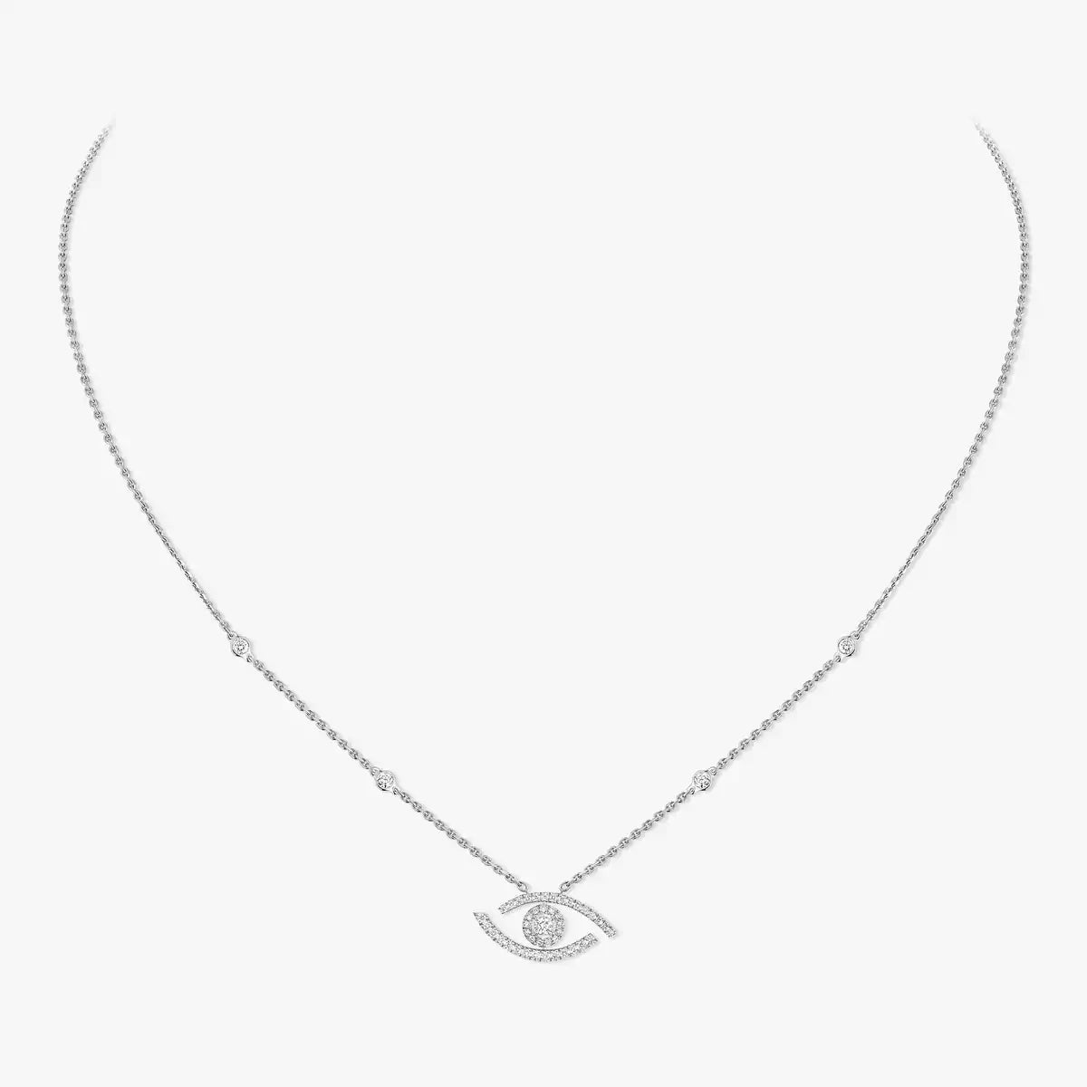[moco jewelrys]Pave_ Diamond Necklace Lucky Eye