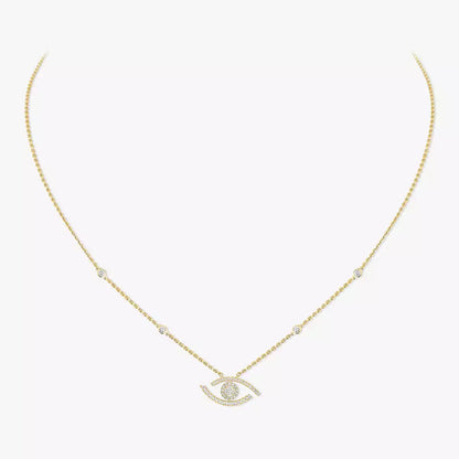 [moco jewelrys]Pave_ Diamond Necklace Lucky Eye