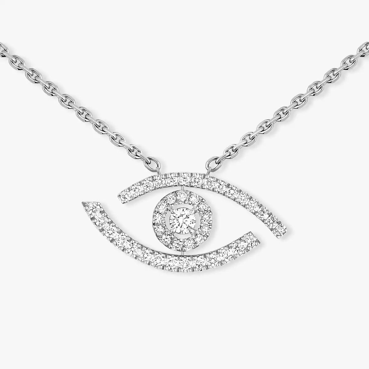 [moco jewelrys]Pave_ Diamond Necklace Lucky Eye