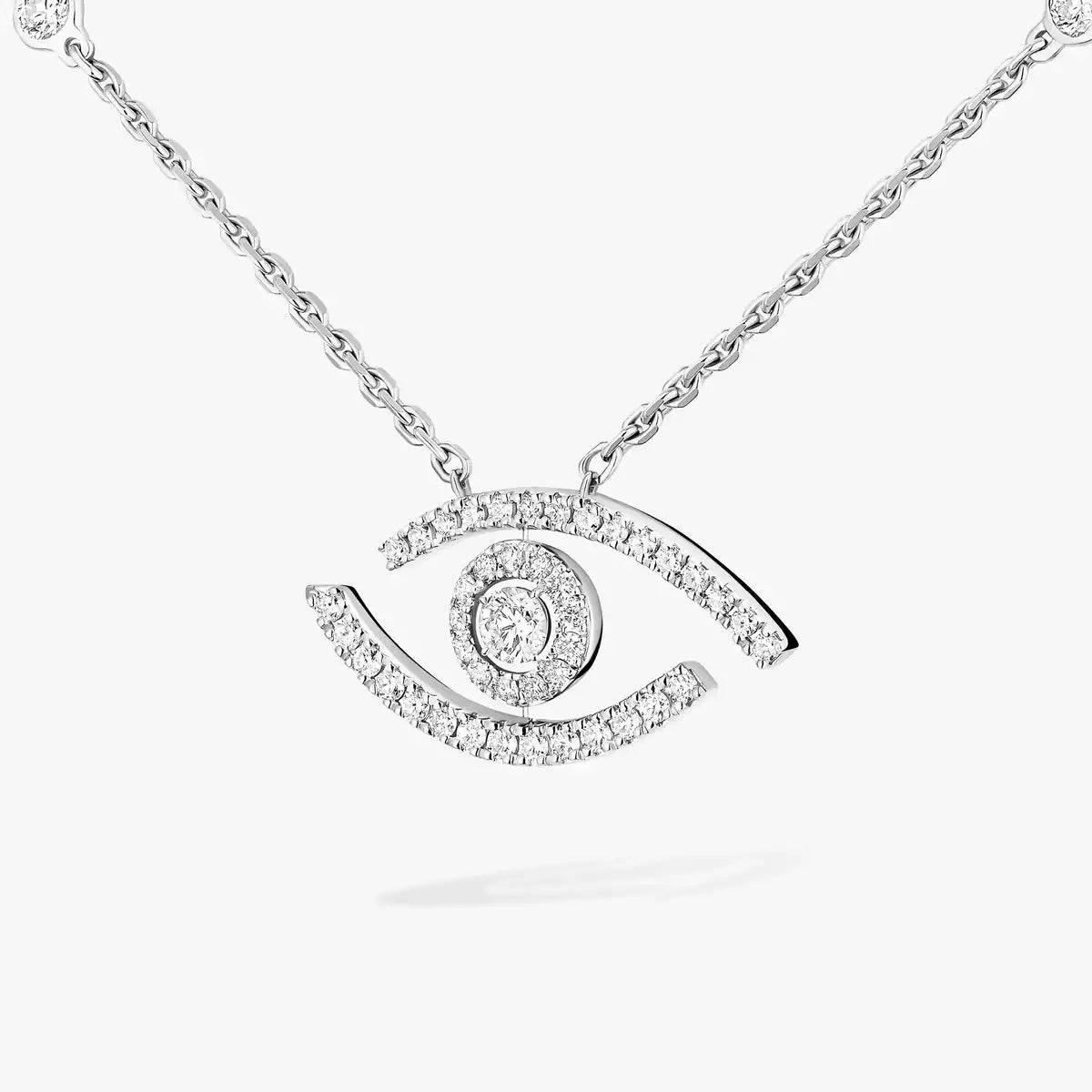 [moco jewelrys]Pave_ Diamond Necklace Lucky Eye