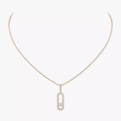 [moco jewelrys]Move Uno Diamond Necklace in Rose Gold