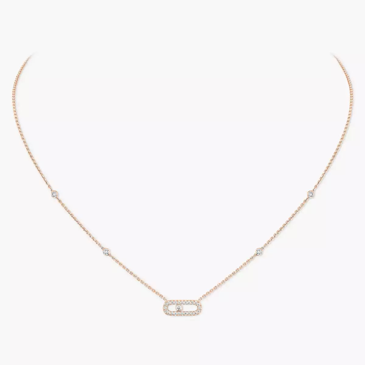 [moco jewelrys]Diamond Necklace Move Uno
