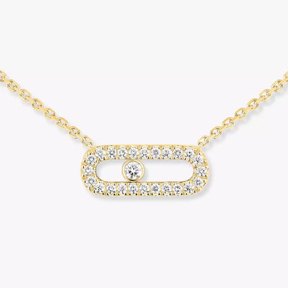 [moco jewelrys]Diamond Necklace Move Uno