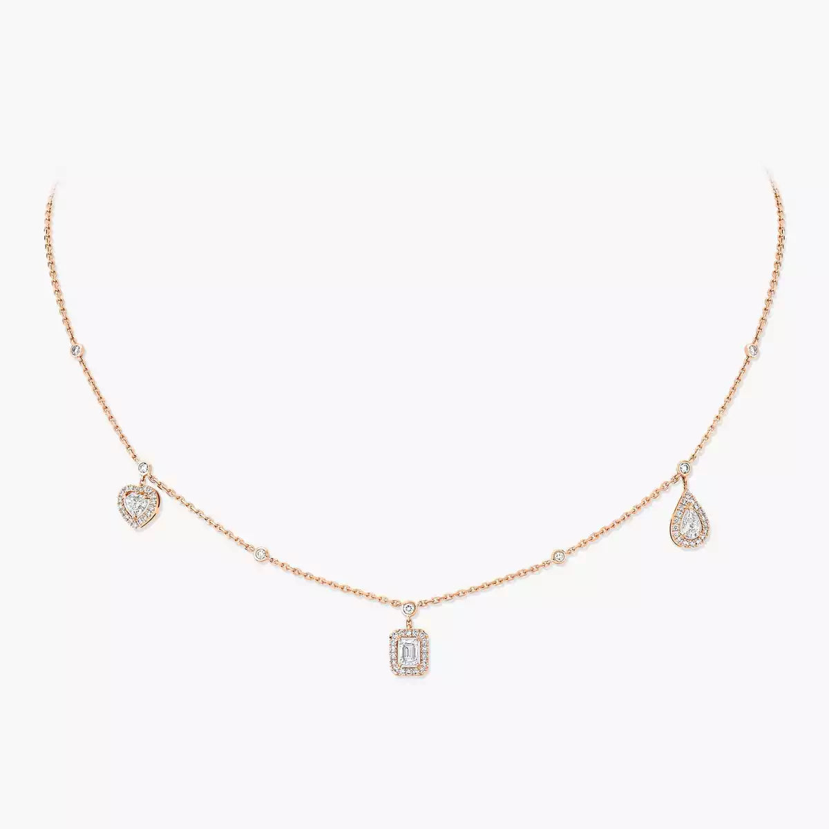 [moco jewelrys]My Twin Diamond Necklace in Silver
