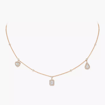 [moco jewelrys]My Twin Diamond Necklace in Silver