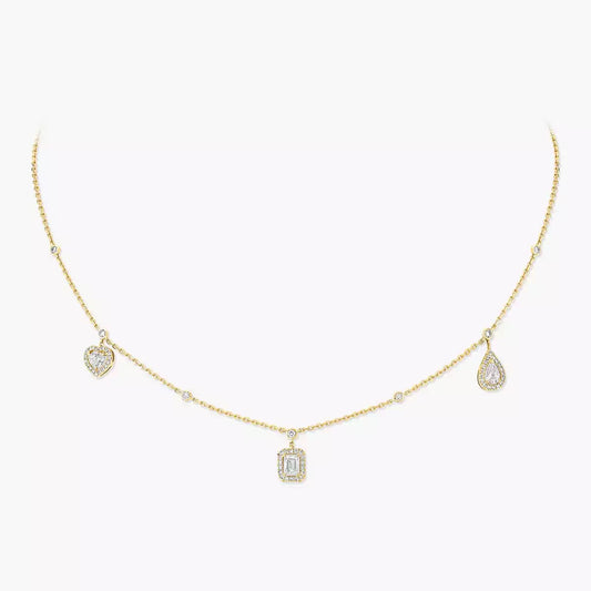 [moco jewelrys]My Twin Diamond Necklace in Silver
