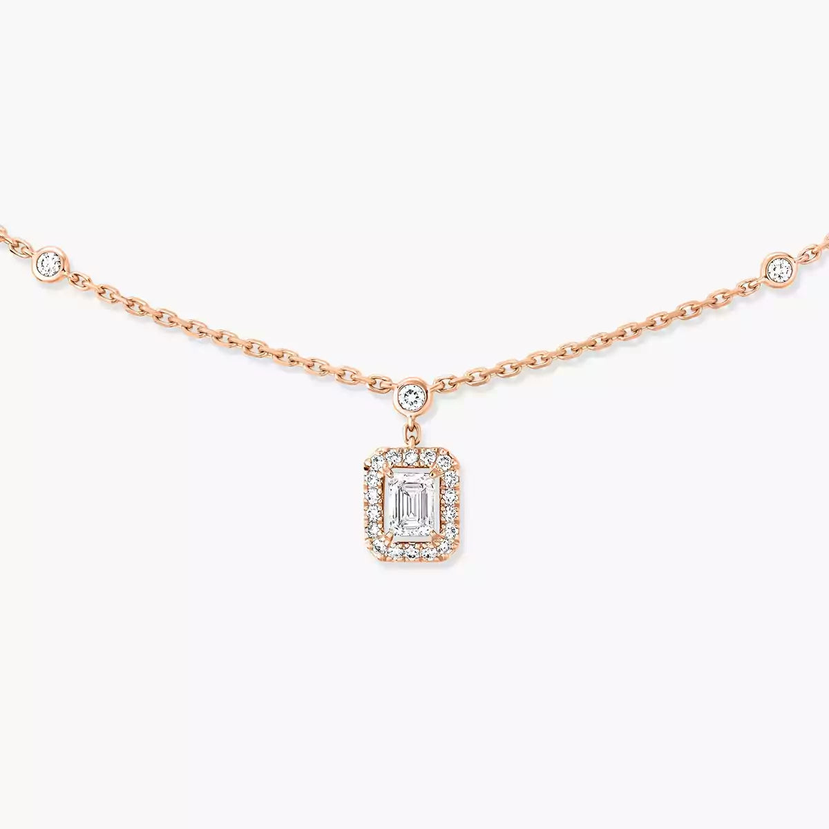 [moco jewelrys]My Twin Diamond Necklace in Silver
