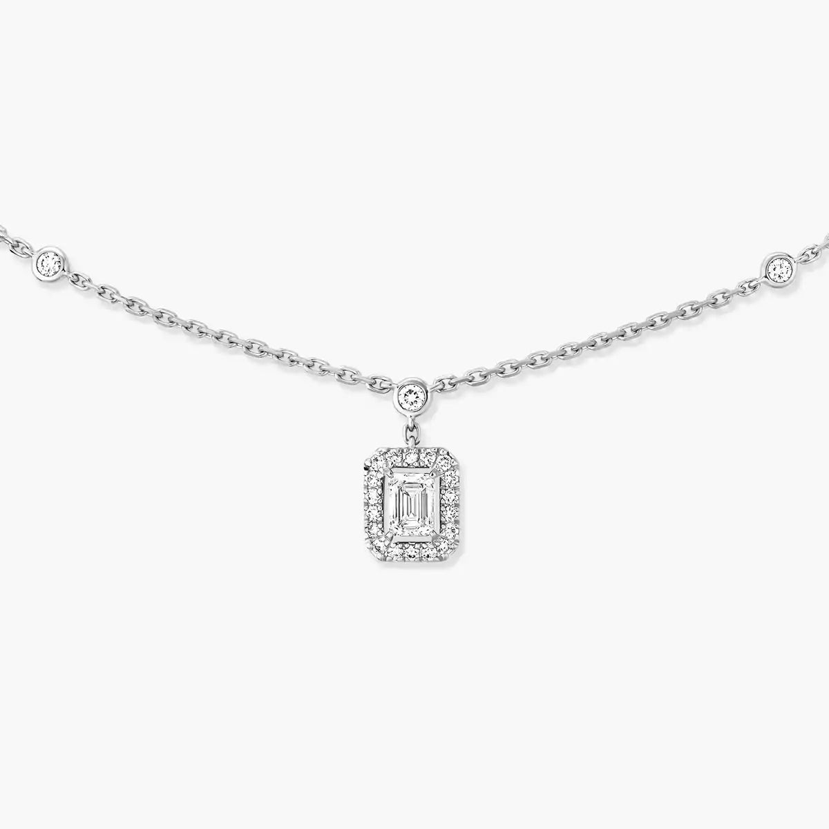 [moco jewelrys]My Twin Diamond Necklace in Silver