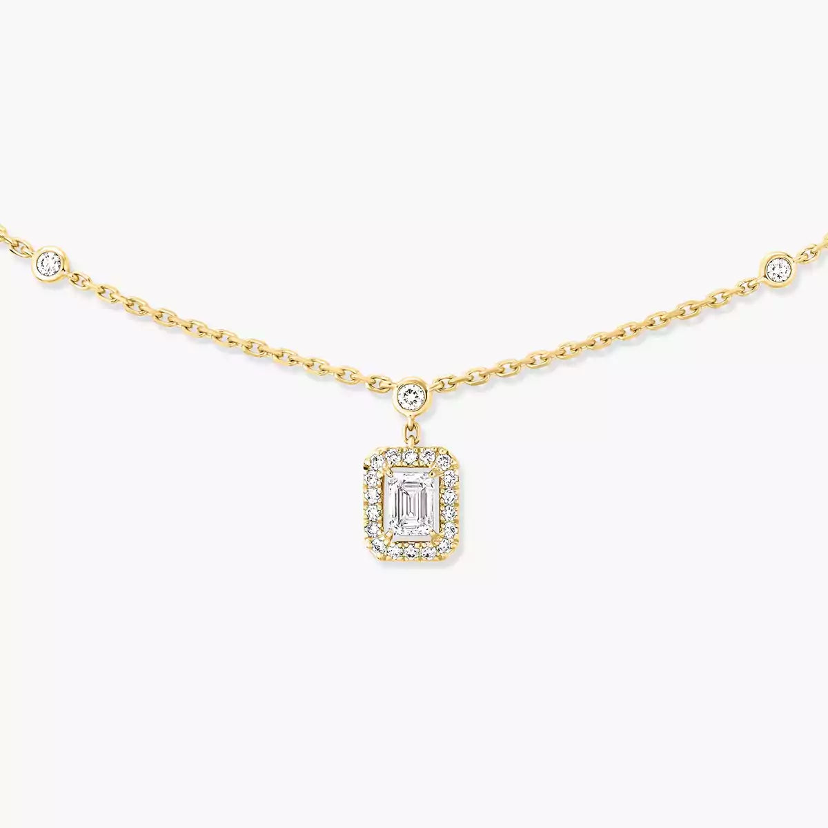 [moco jewelrys]My Twin Diamond Necklace in Silver