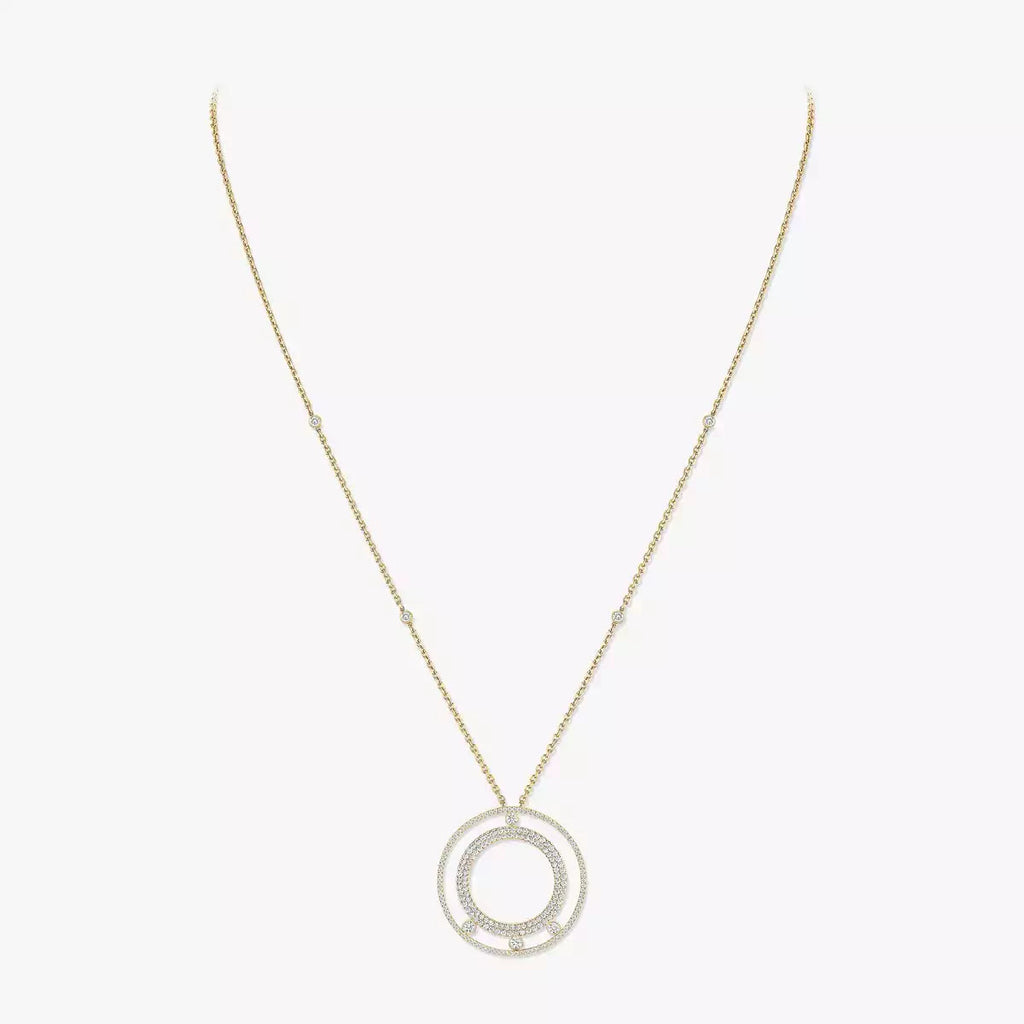 [Loco jewelrys]Move Romane Long Pave_-Set Diamond Necklace