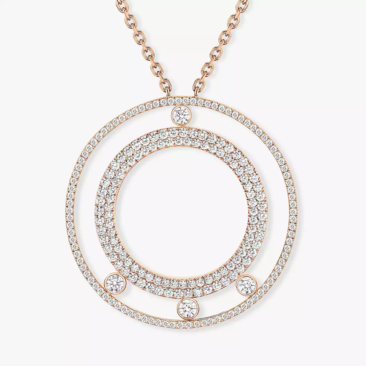 [Loco jewelrys]Move Romane Long Pave_-Set Diamond Necklace