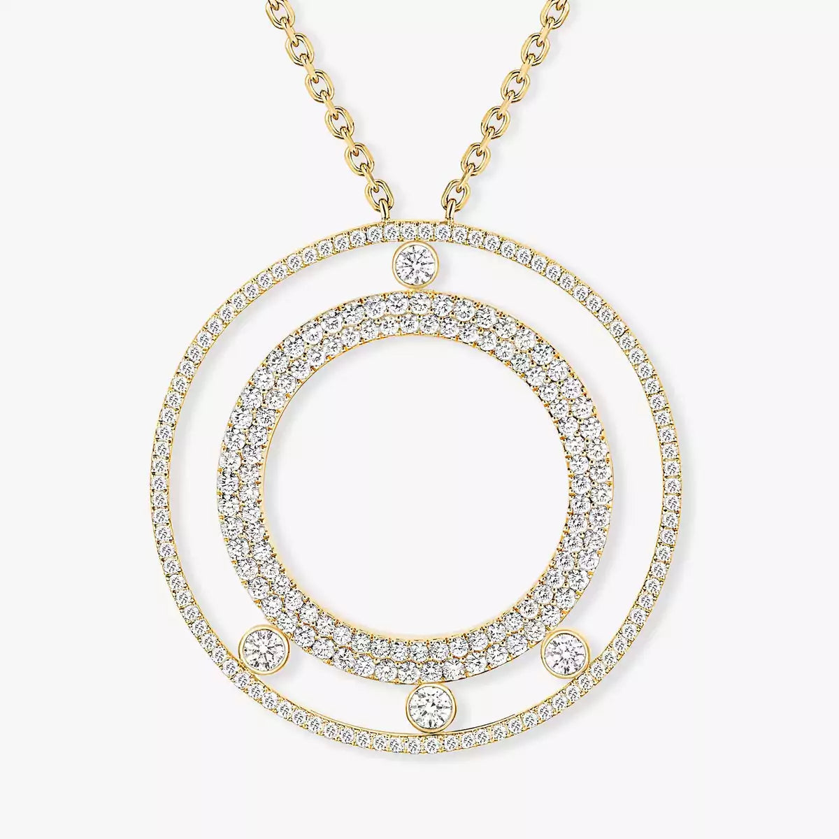 [moco jewelrys]Move Romane Long Pave_-Set Diamond Necklace