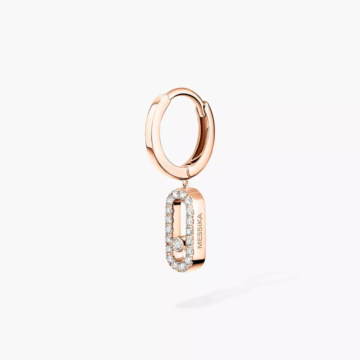 [moco jewelrys]Move Uno Single Diamond Hoop Earring