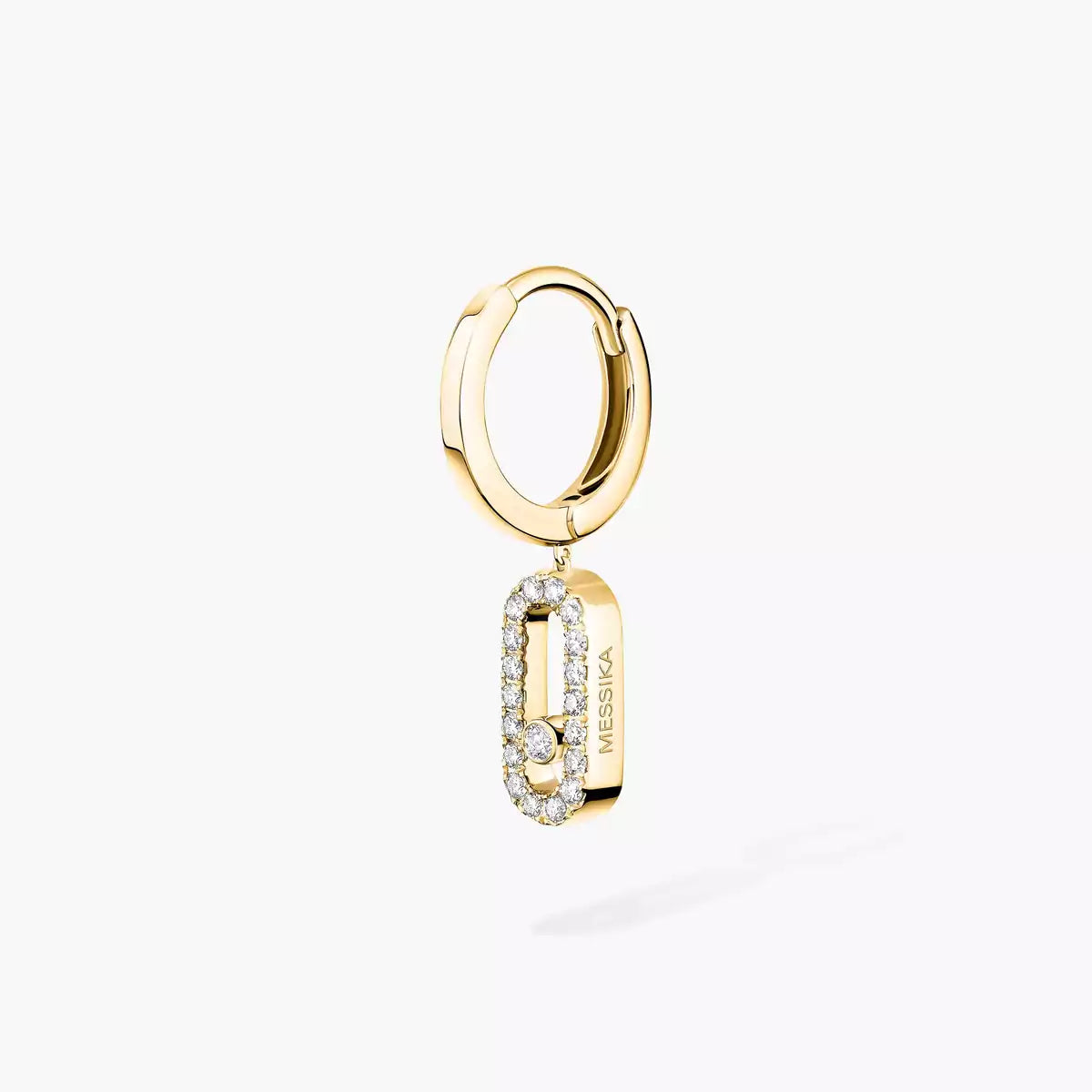[moco jewelrys]Move Uno Single Diamond Hoop Earring
