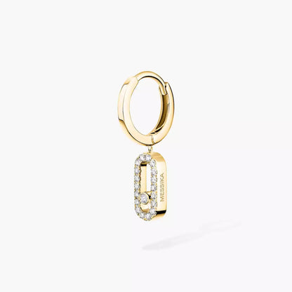 [moco jewelrys]Move Uno Single Diamond Hoop Earring