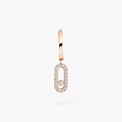 [moco jewelrys]Move Uno Single Diamond Hoop Earring
