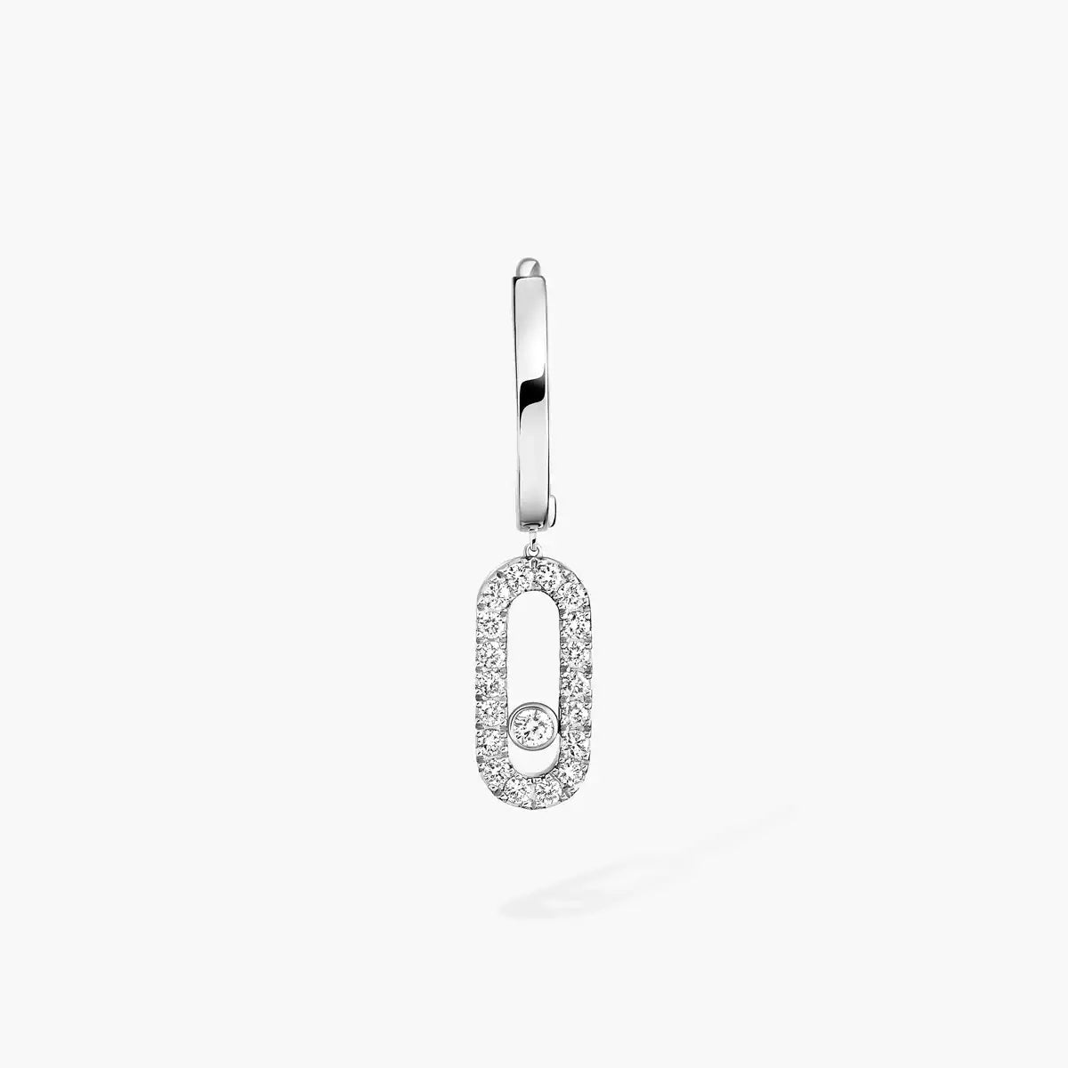 [moco jewelrys]Move Uno Single Diamond Hoop Earring