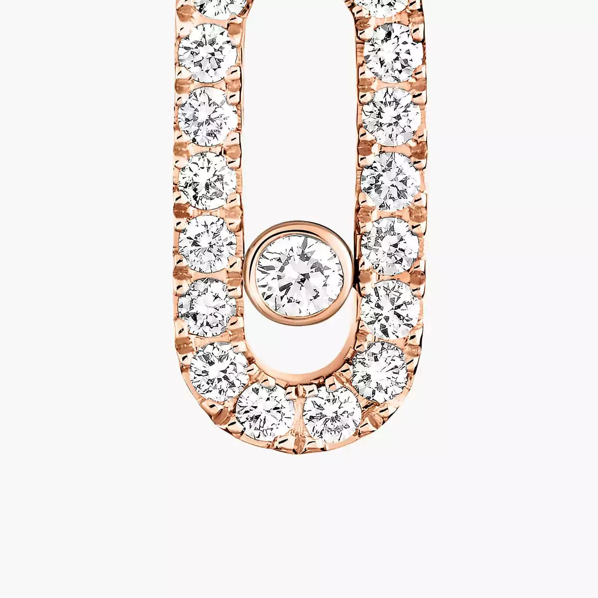 [moco jewelrys]Move Uno Single Diamond Hoop Earring