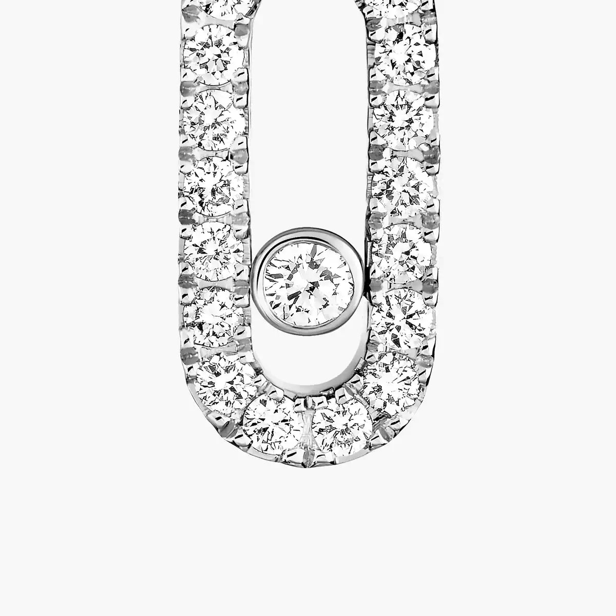 [moco jewelrys]Move Uno Single Diamond Hoop Earring