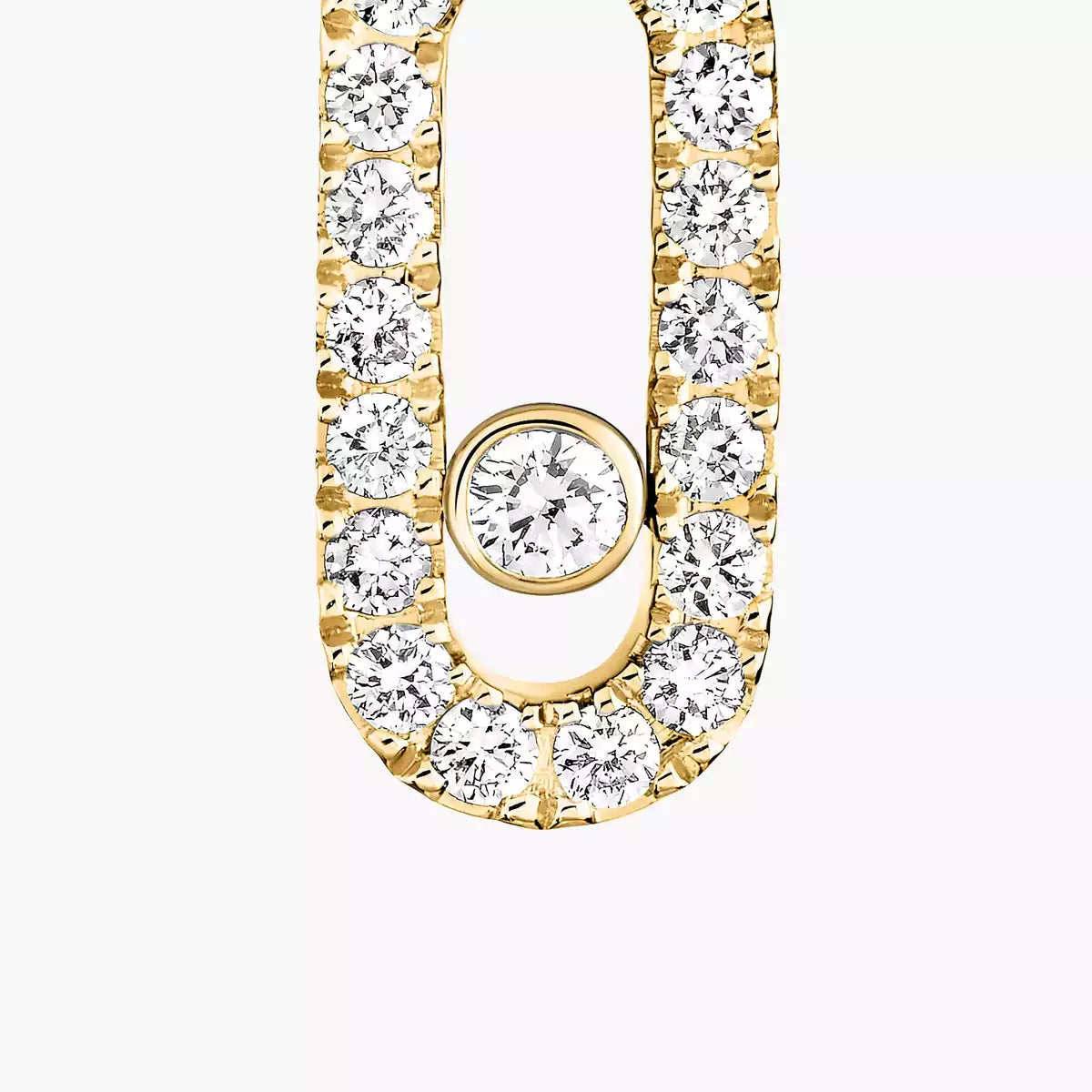 [moco jewelrys]Move Uno Single Diamond Hoop Earring