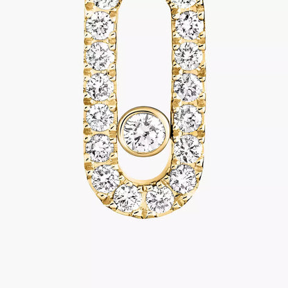 [moco jewelrys]Move Uno Single Diamond Hoop Earring