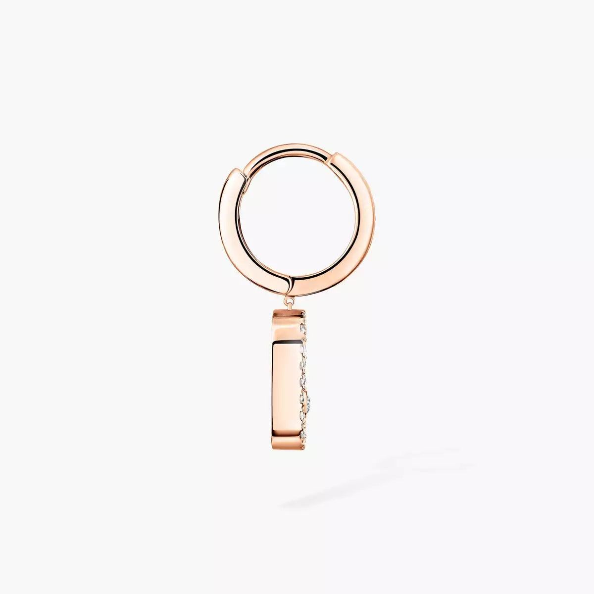 [moco jewelrys]Move Uno Single Diamond Hoop Earring