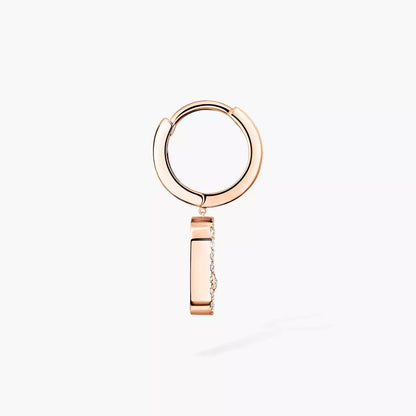 [moco jewelrys]Move Uno Single Diamond Hoop Earring