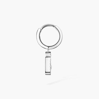 [moco jewelrys]Move Uno Single Diamond Hoop Earring
