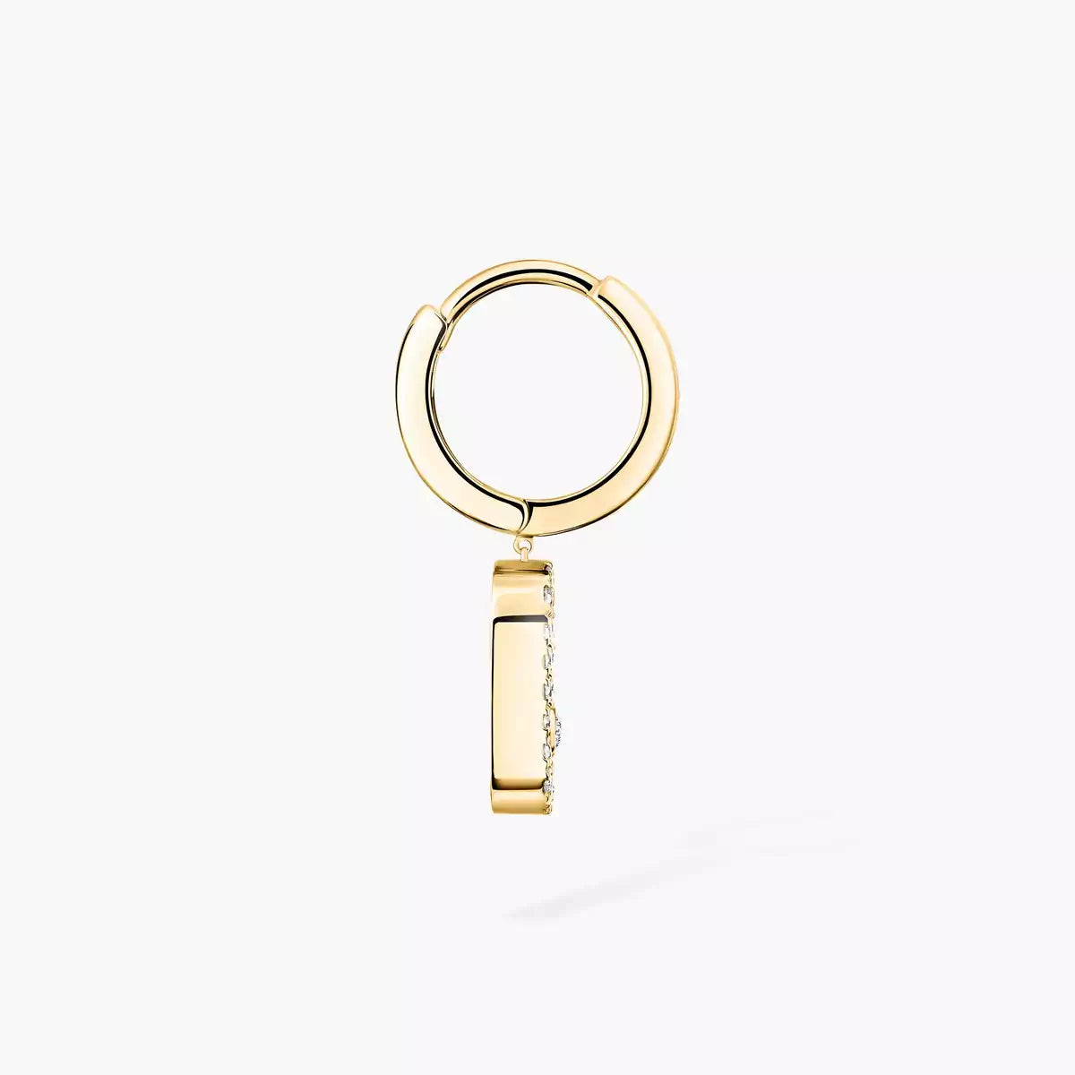 [moco jewelrys]Move Uno Single Diamond Hoop Earring