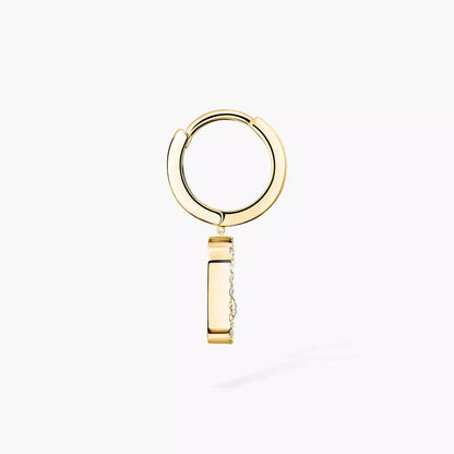 [moco jewelrys]Move Uno Single Diamond Hoop Earring