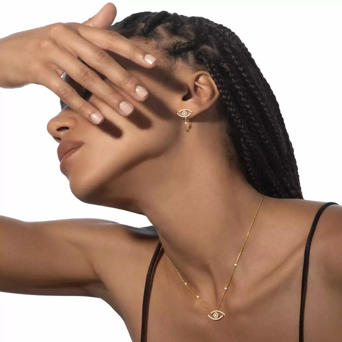 [moco jewelrys]Lucky Eye Diamond Earrings