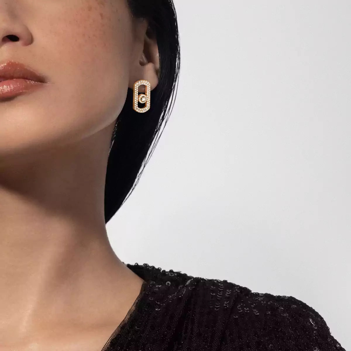 [moco jewelrys]So Move Pave_-Set Diamond Earrings in Silver