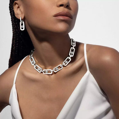 [moco jewelrys] So Move XL Diamond Hoop Earring