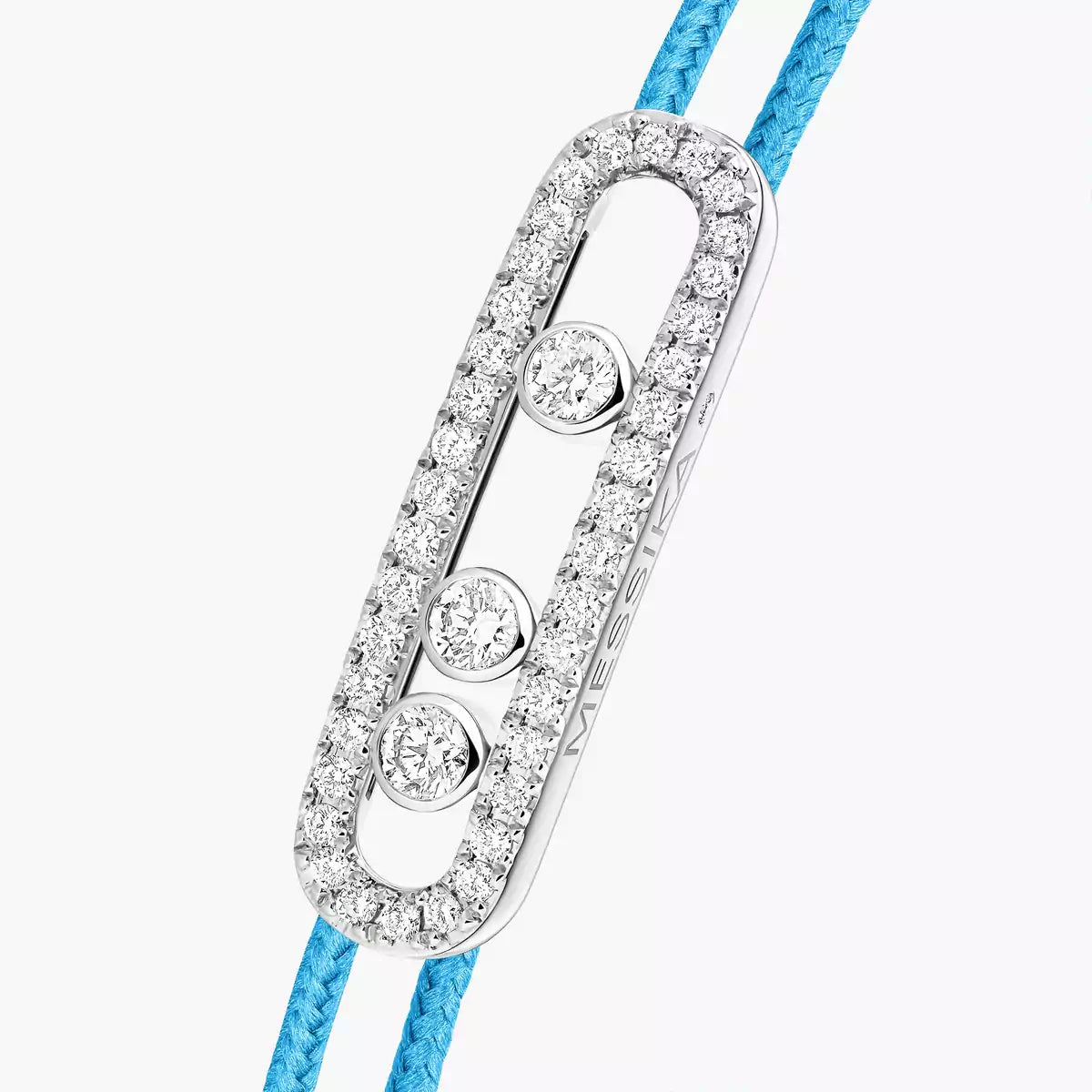 [moco jewelrys]Messika Care(s) pink cord pavé bracelet
