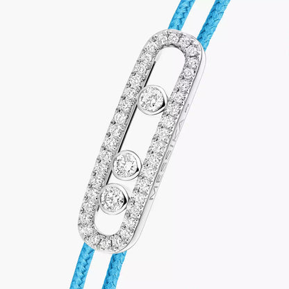 [moco jewelrys]Messika Care(s) pink cord pavé bracelet