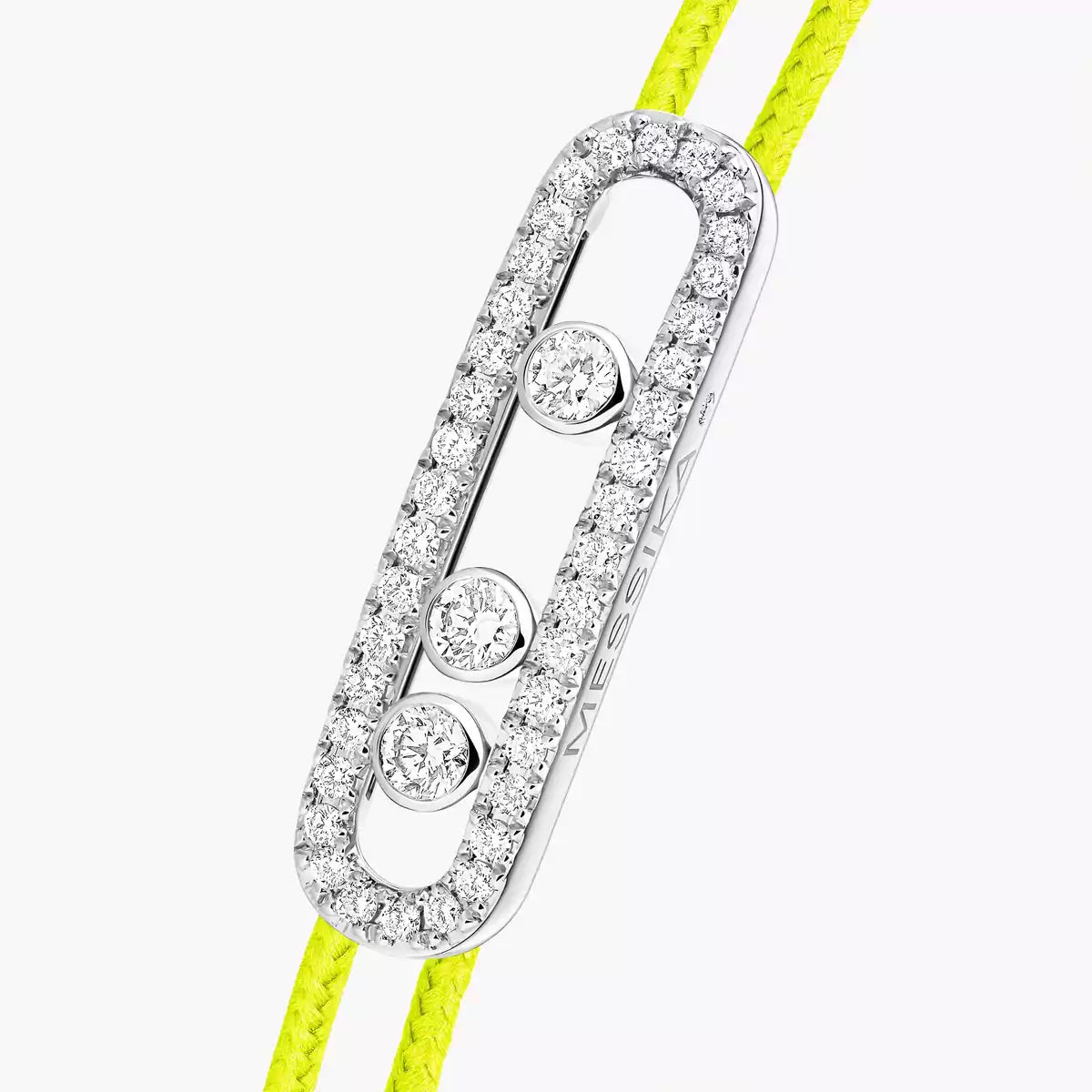 [moco jewelrys]Messika Care(s) pink cord pavé bracelet