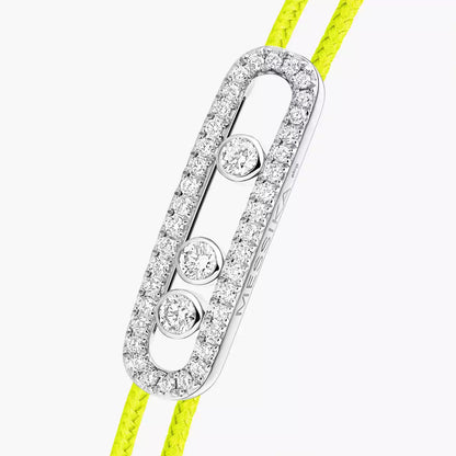 [moco jewelrys]Messika Care(s) pink cord pavé bracelet