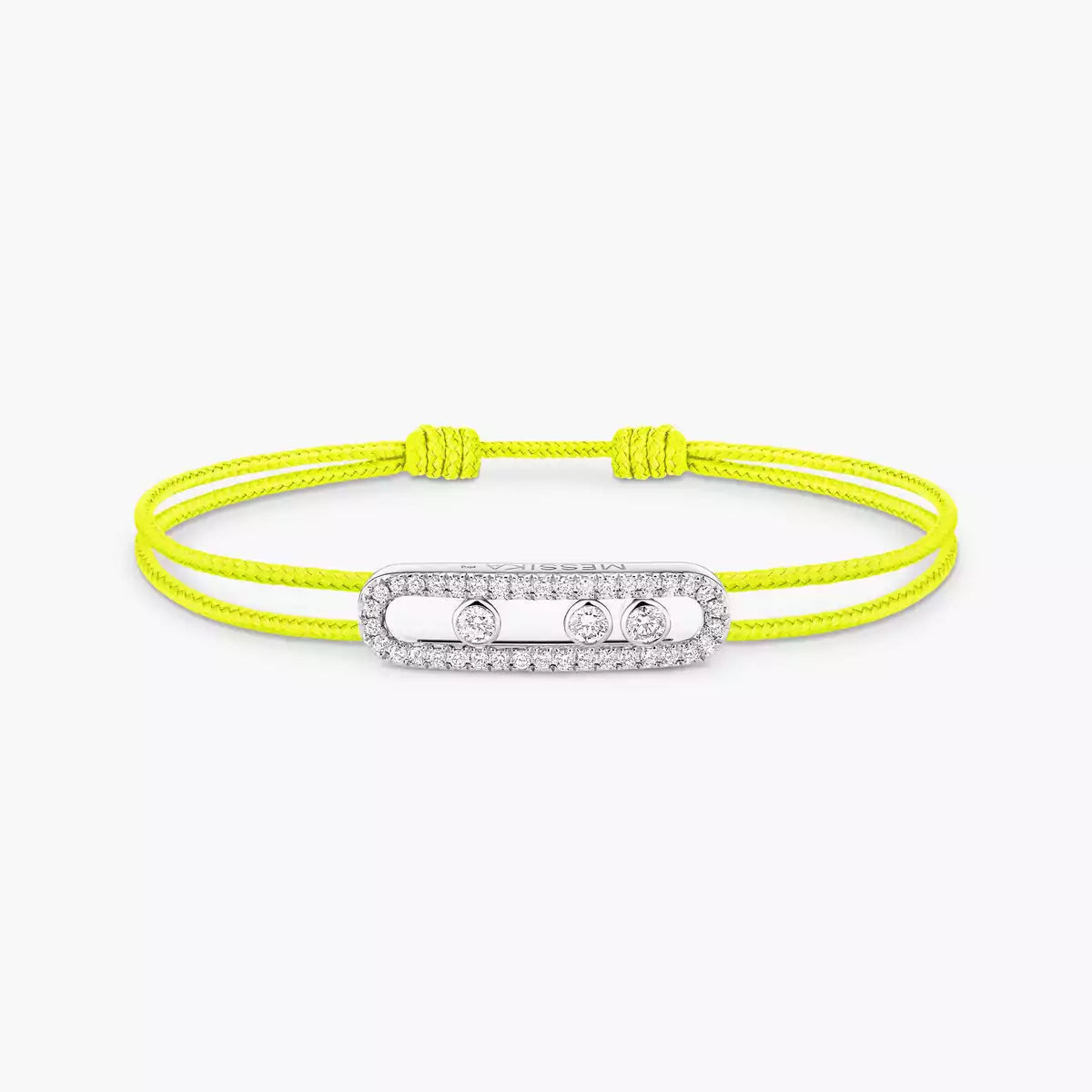 [moco jewelrys]Messika Care(s) pink cord pavé bracelet
