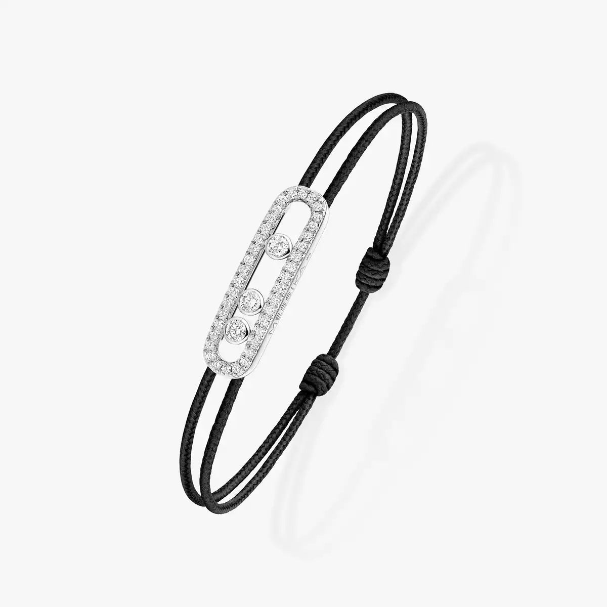 [moco jewelrys]Messika Care(s) pink cord pavé bracelet