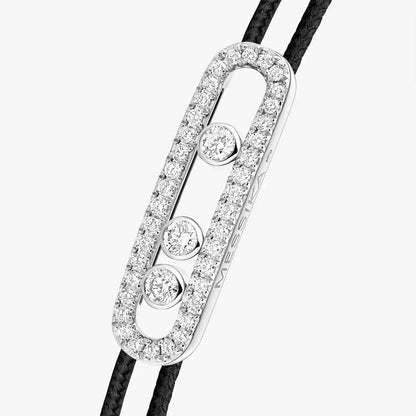 [moco jewelrys]Messika Care(s) pink cord pavé bracelet
