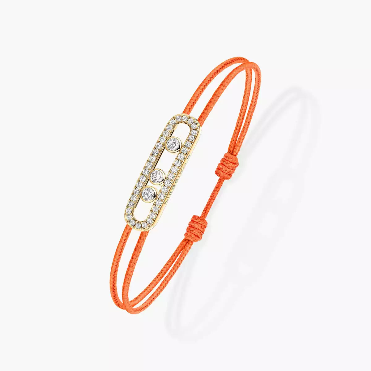 [moco jewelrys]Messika Care(s) pink cord pavé bracelet