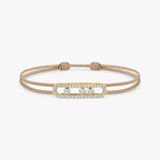 [Loco jewelrys]Messika Care(s) pink cord pavé bracelet