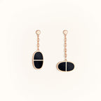 ??Loco?¡¥CHAINE VERSO BLACK CERAMIC EARRINGS