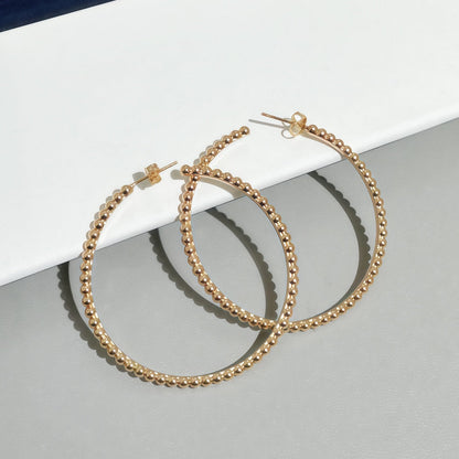 [moco jewelrys JURI] SMOOTH BEAD STUD EARRINGS