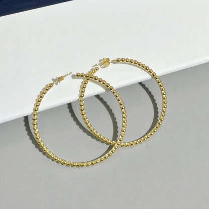 [moco jewelrys JURI] SMOOTH BEAD STUD EARRINGS