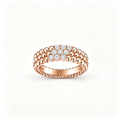 [moco jewelrys JURI] THREE-ROW DIAMOND RING
